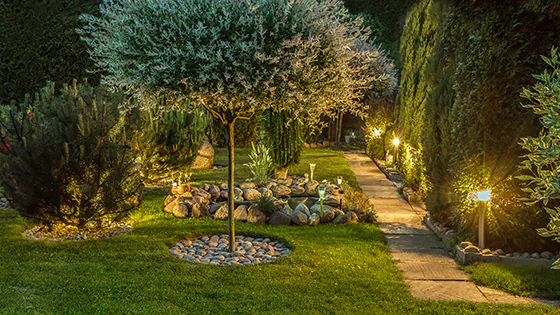 eclairage de jardin