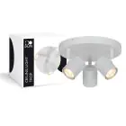 D'Lite Plafondlamp Trop Metaal Wit | Geschikt voor 3x GU10 